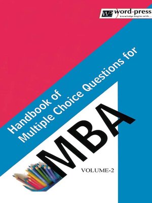 cover image of Handbook of Multiple Choice Questions for MBA, Volume 2